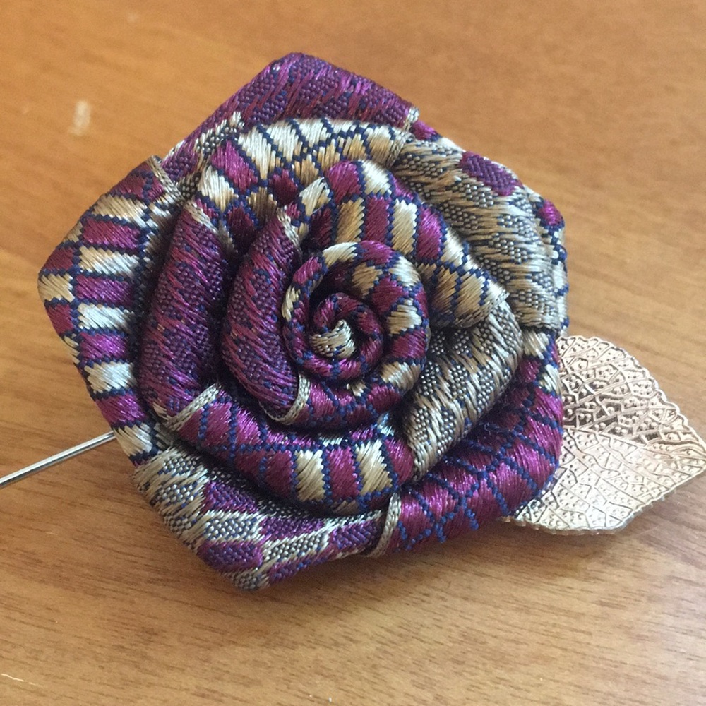 Cloth Rose Stickpin